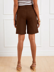 LINEN PLEATED SHORTS | Talbots sale