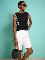 PLEATED LINEN SHORTS - LINED | Talbots discount