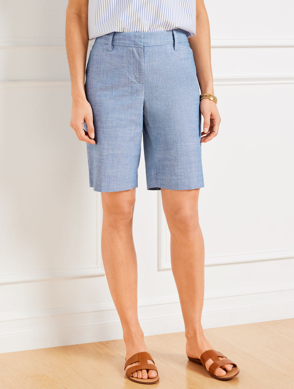 PERFECT SHORTS - NEWPORT CHAMBRAY - 9” | Talbots sale