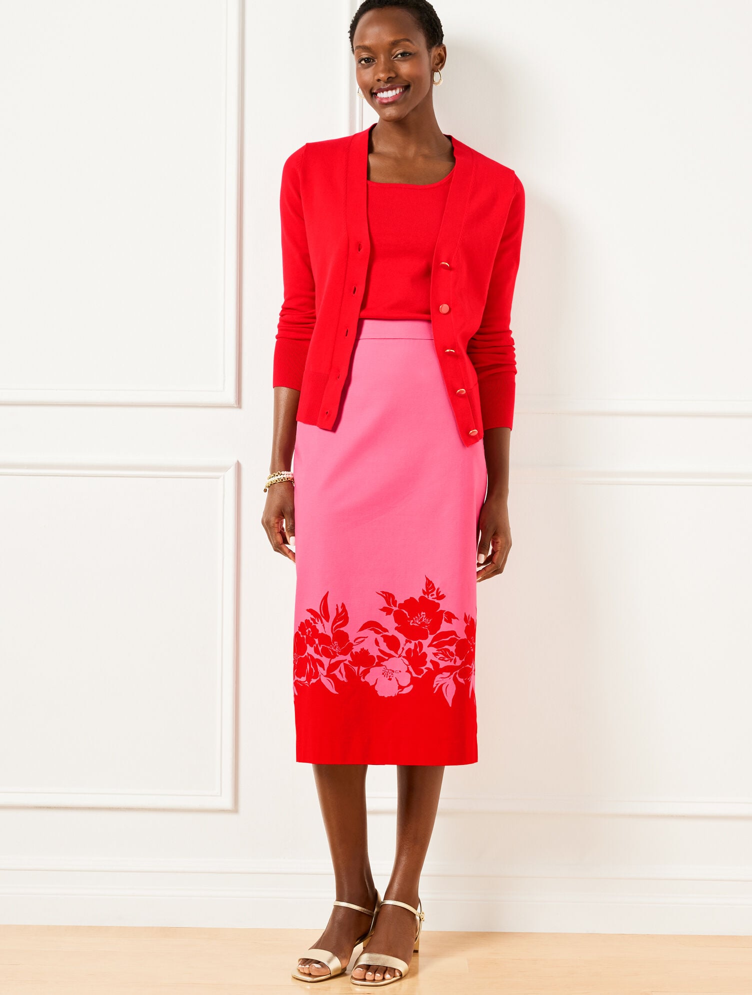 BICOLOR POPPY PENCIL SKIRT | Talbots near me
