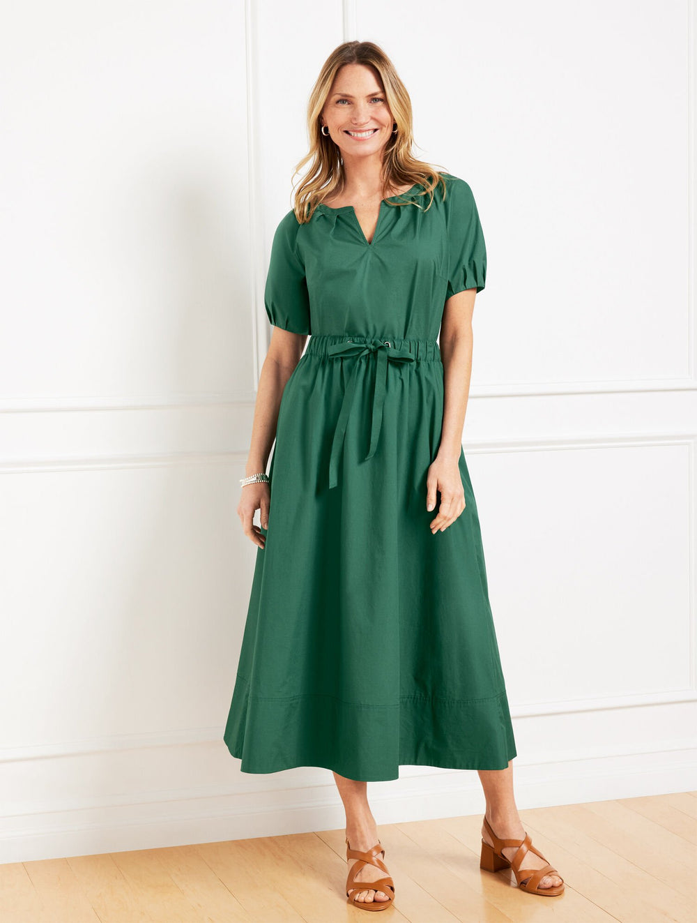 MODERN POPLIN DRAWSTRING SKIRT | Talbots sale