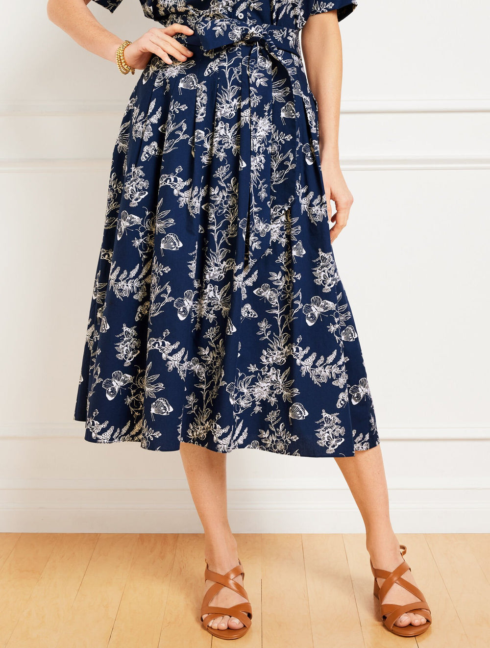 PIPER PLEATED SKIRT - PENCIL BUTTERFLY | Talbots sale