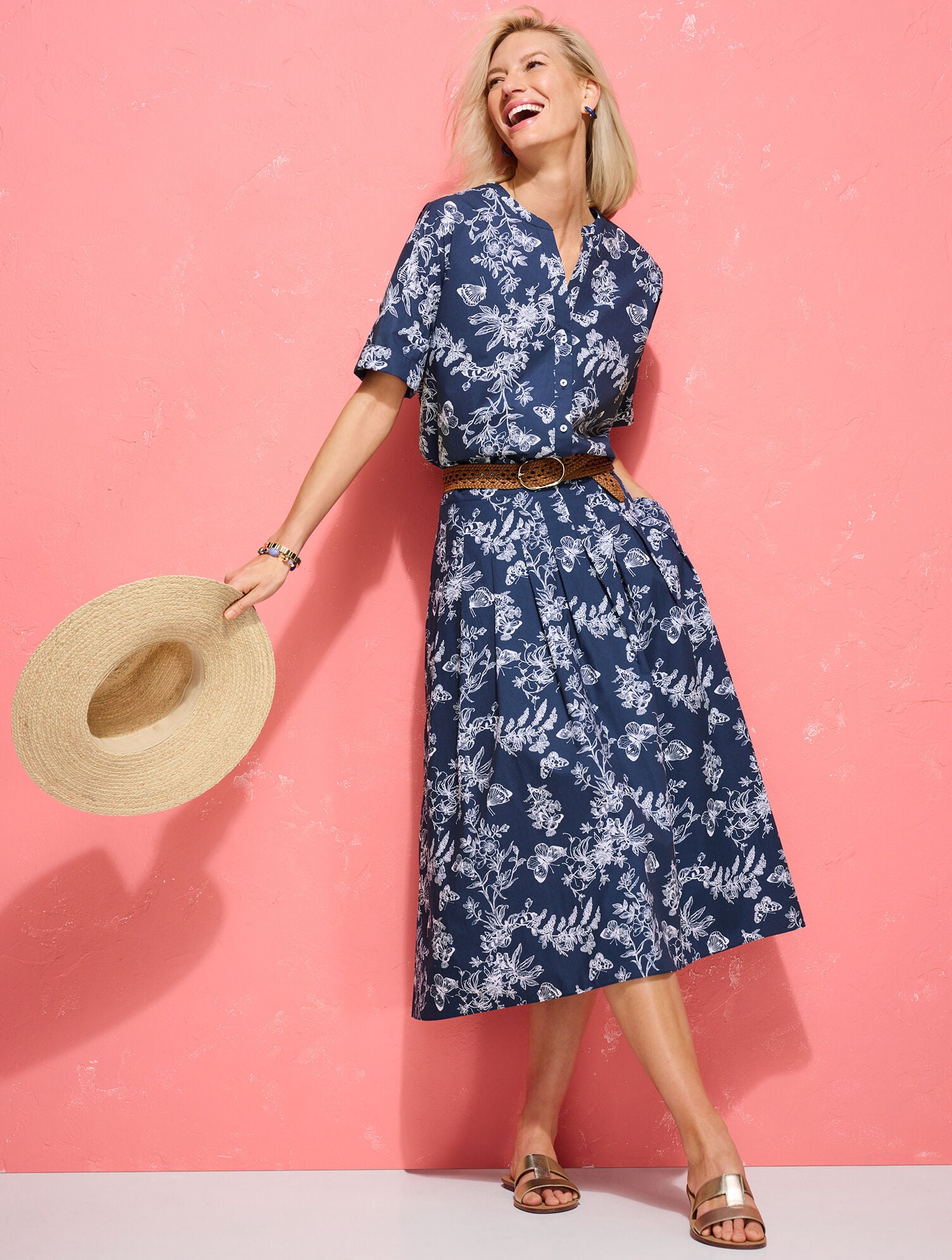 PIPER PLEATED SKIRT - PENCIL BUTTERFLY | Talbots sale