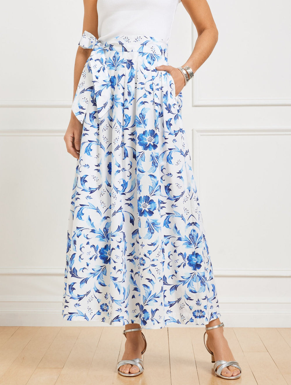 PIPER PLEATED PATIO SKIRT - BEAUTIFUL SCROLL | Talbots on sale