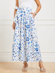 PIPER PLEATED PATIO SKIRT - BEAUTIFUL SCROLL | Talbots on sale
