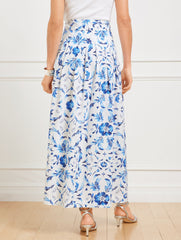 PIPER PLEATED PATIO SKIRT - BEAUTIFUL SCROLL | Talbots on sale