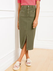 DENIM MIDI SKIRT | Talbots US