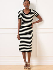 POINTELLE STRIPE SWEATER SKIRT | Talbots discount