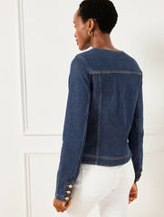 BUTTON CUFF JEAN JACKET - RINSE WASH | Talbots US