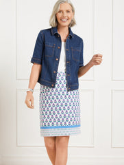 SHORT SLEEVE JEAN JACKET - ERICA WASH | Talbots sale