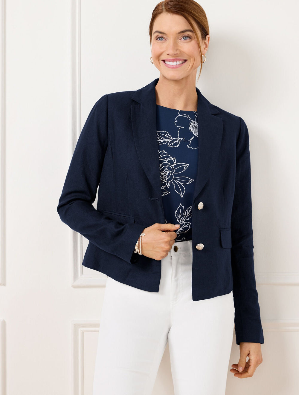 SHORT LINEN BLAZER | Talbots near me