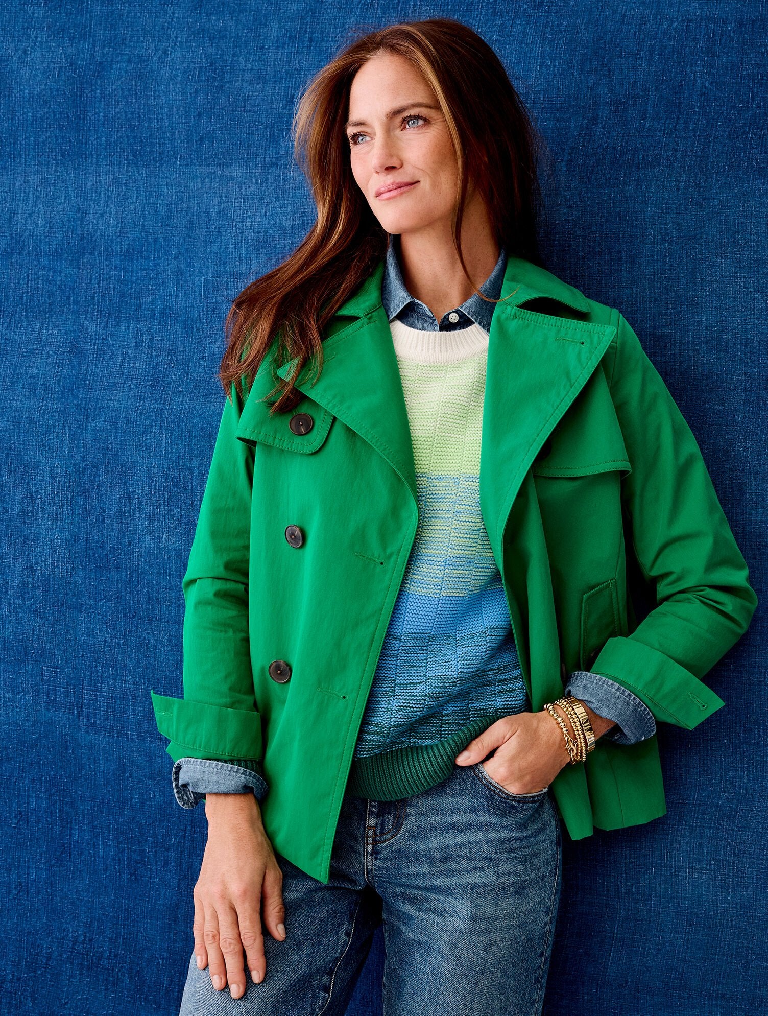 TWILL SHORT TRENCH COAT | Talbots discount