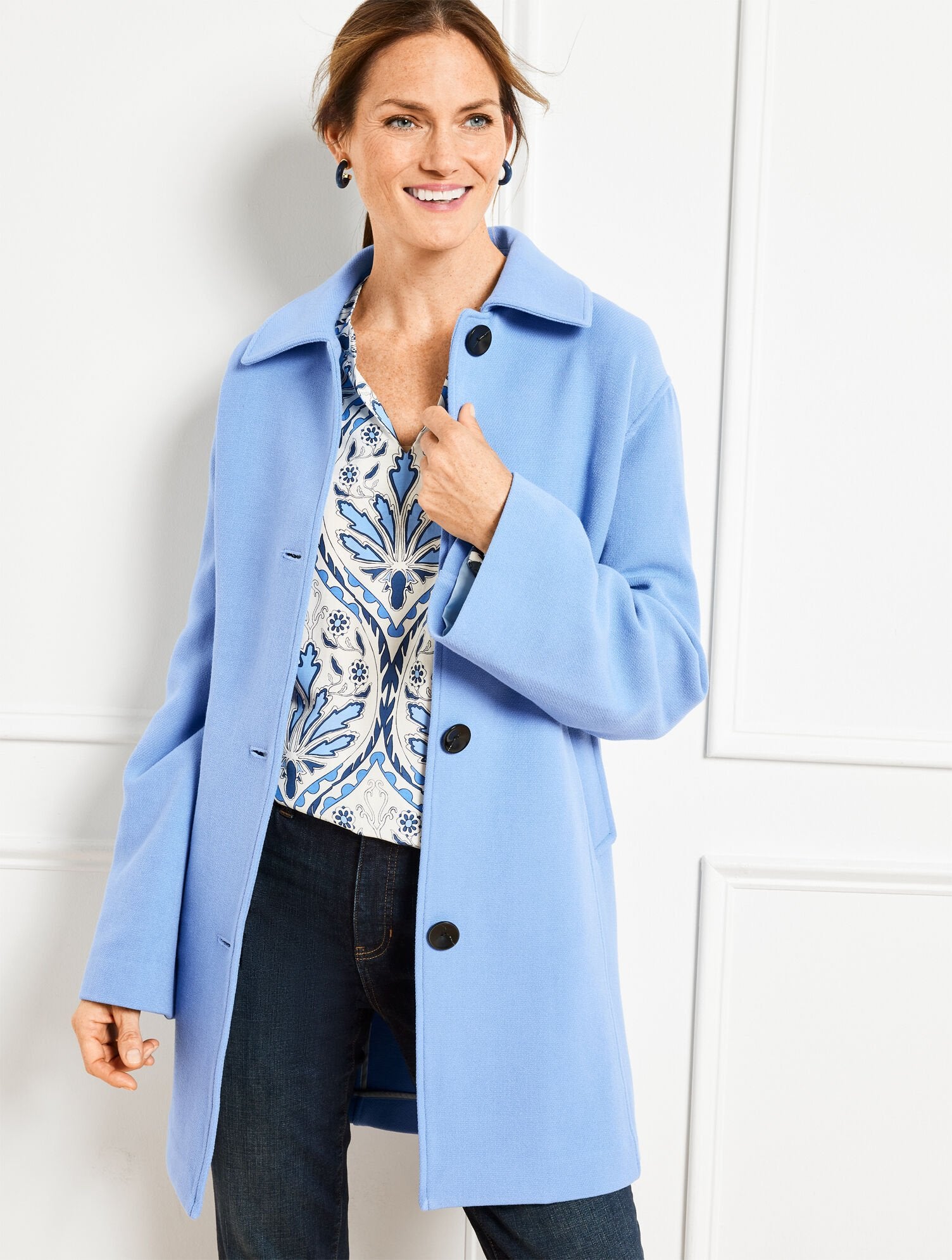 KNIT A-LINE COAT | Talbots online