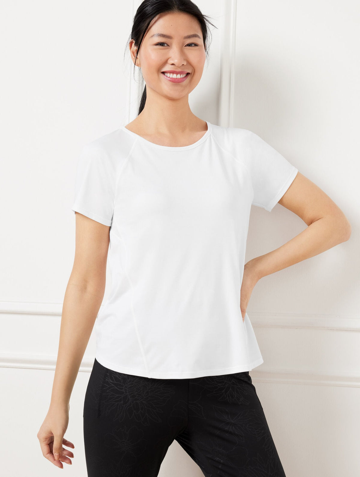 COOL SLUB ACTIVE SHORT SLEEVE TEE | Talbots for sale