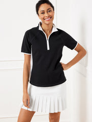 UPF 50+ PIQUÉ HALF-ZIP POLO | Talbots US