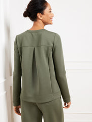 AIRKNIT STRETCH PLEAT BACK PULLOVER | Talbots online