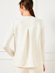 AIRKNIT STRETCH PLEAT BACK PULLOVER | Talbots online