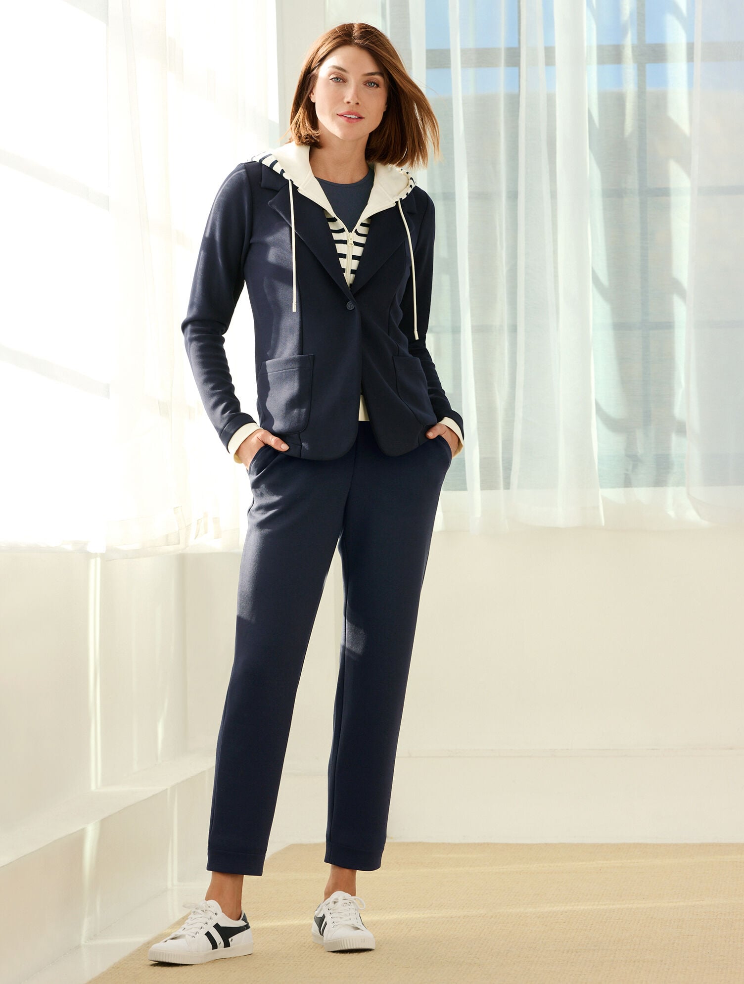 AIRKNIT STRETCH FULL ZIP BLAZER | Talbots on sale
