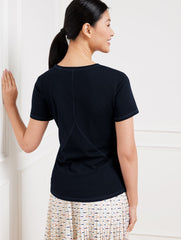 SUPERSOFT JERSEY SHORT SLEEVE TEE | Talbots on sale