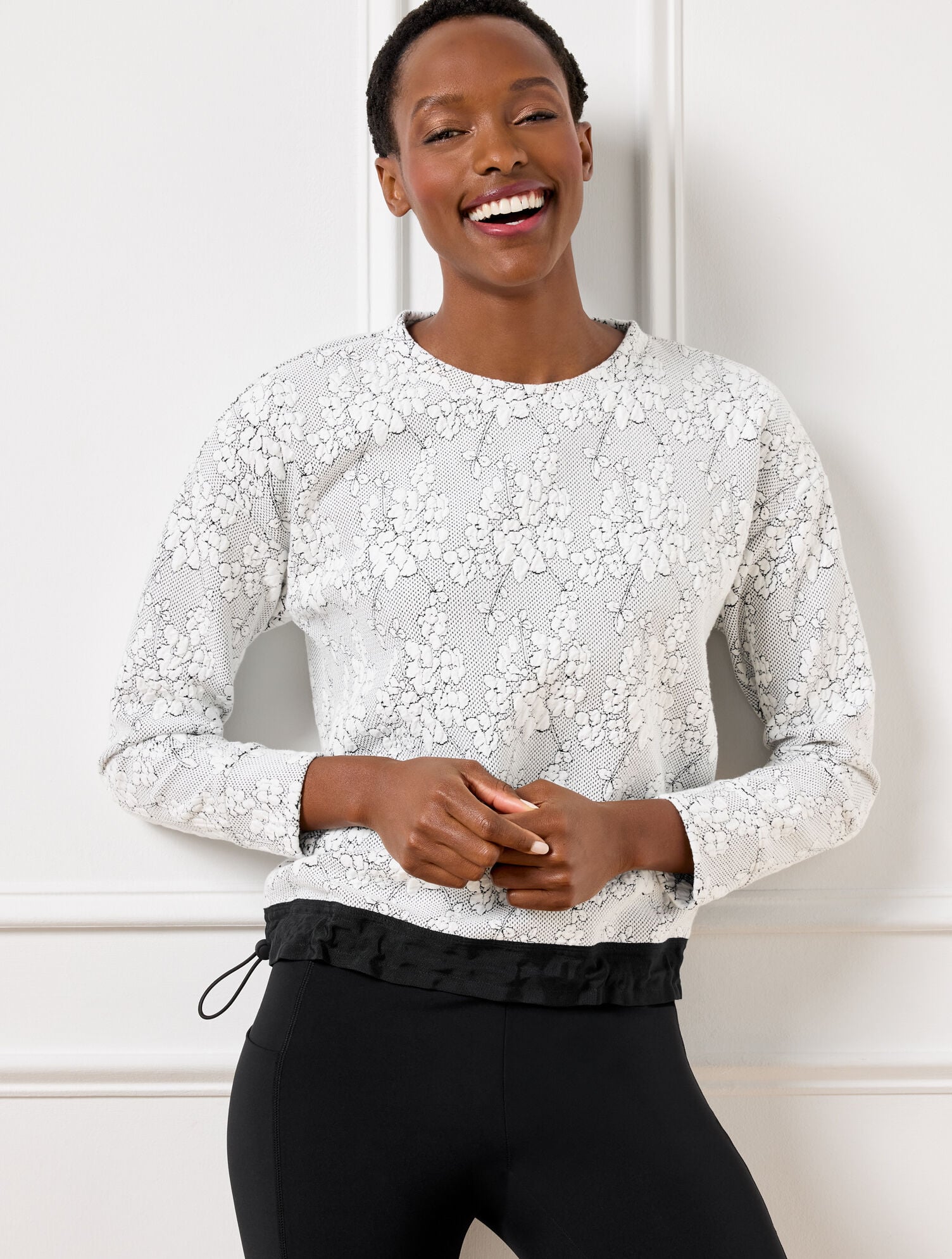 JACQUARD CREWNECK PULLOVER - CHERRY BLOSSOM | Talbots near me