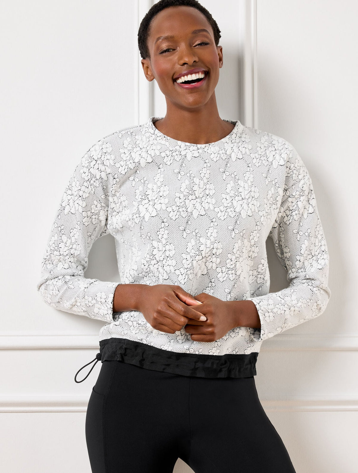 JACQUARD CREWNECK PULLOVER - CHERRY BLOSSOM | Talbots near me