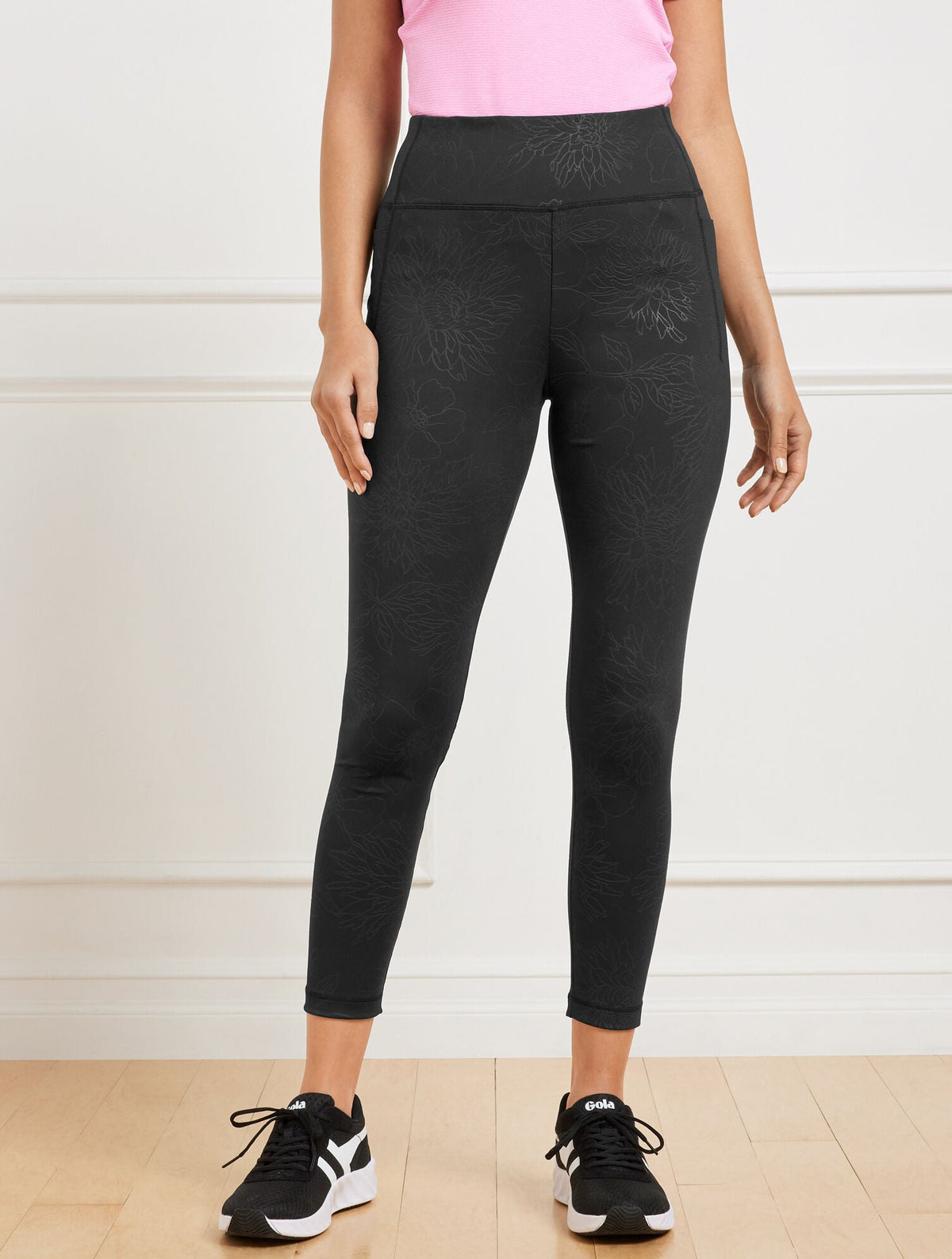 OUT & ABOUT LEGGINGS - EMBOSSED FLORAL | Talbots outlet