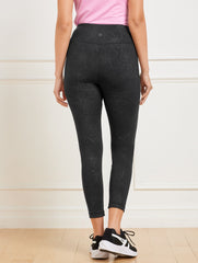 OUT & ABOUT LEGGINGS - EMBOSSED FLORAL | Talbots outlet