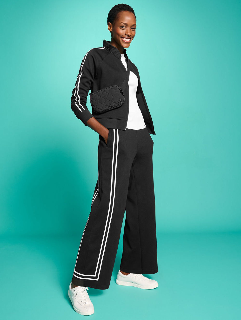 PIQUÉ RUFFLE NECK JACKET | Talbots on sale