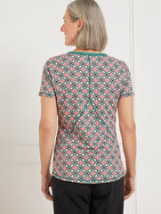 SUPERSOFT JERSEY SHORT SLEEVE TEE - HIGH TIDE TILE | Talbots sale