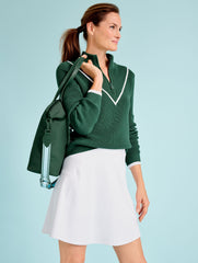 COOLMAX® HALF-ZIP SWEATER - CHEVRON | Talbots discount