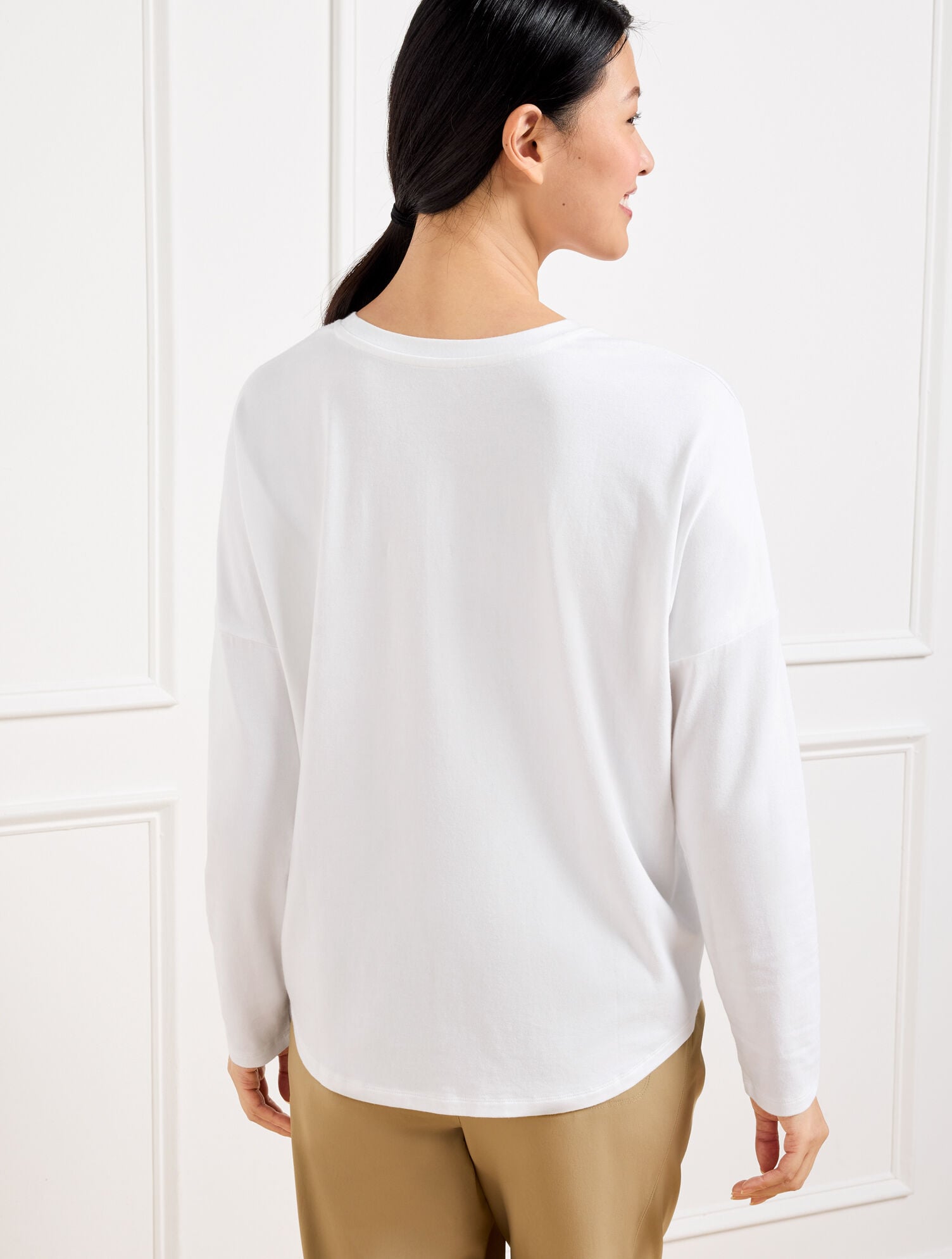 SUPERSOFT JERSEY BOXY TEE | Talbots for sale