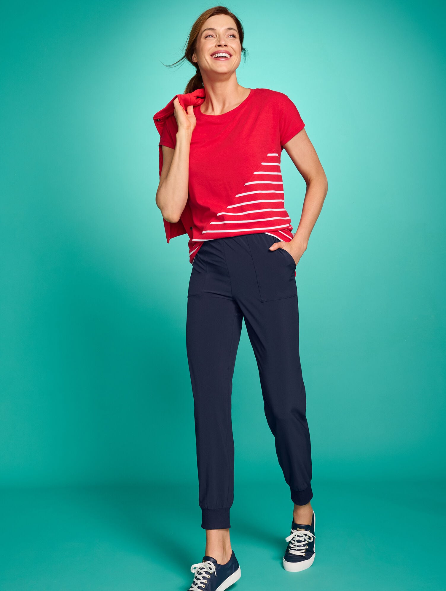 SUPERSOFT JERSEY SHORT SLEEVE TEE - CLASSIC STRIPE | Talbots outlet