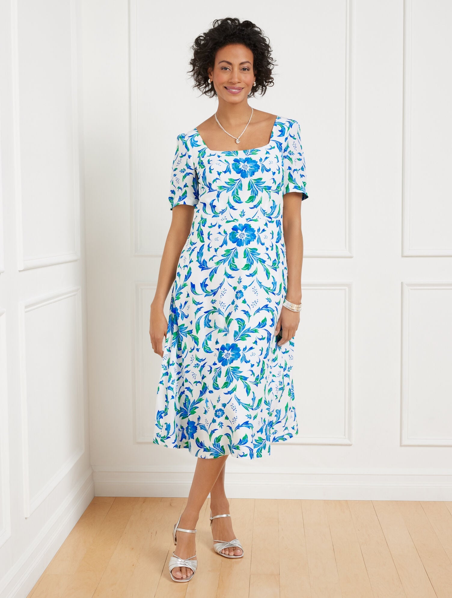 FIT & FLARE DRESS - BEAUTIFUL SCROLL | Talbots outlet