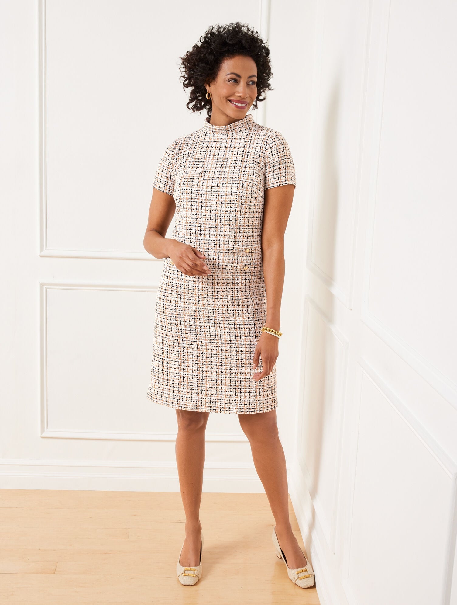 TWEED MOCKNECK DRESS | Talbots outlet