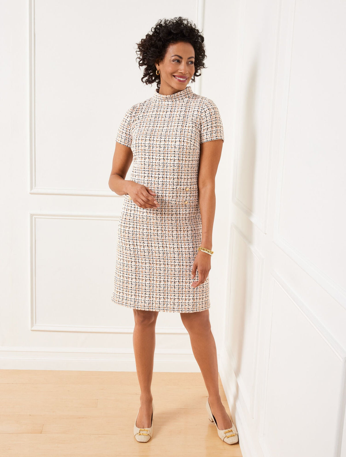 TWEED MOCKNECK DRESS | Talbots outlet