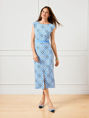 EFFORTLESS JERSEY MIDI DRESS - ALLURE MEDALLION | Talbots on sale