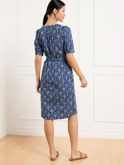 MODERN POPLIN SHIRTDRESS - SCALLOPED FLORAL | Talbots sale