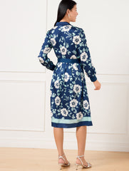 TIE WAIST SHIRTDRESS - DELIGHTFUL FLORAL | Talbots for sale