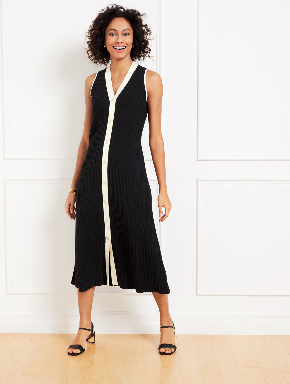 SLEEVELESS MIDI SWEATER DRESS | Talbots US