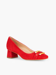 CARLYE BAMBOO BUCKLE SUEDE PUMPS | Talbots near me