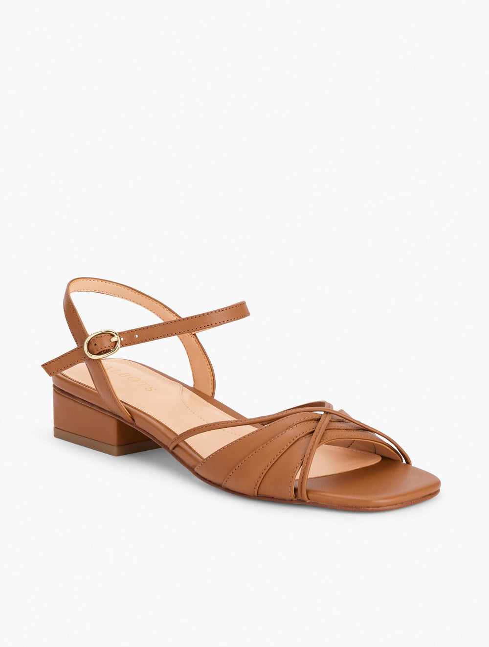 VIV STRAPPY NAPPA BLOCK HEEL SANDALS | Talbots on sale