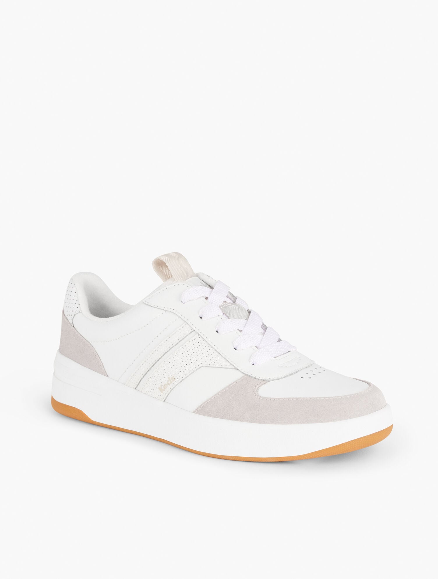 KEDS® COURT II LEATHER SUEDE SNEAKERS | Talbots outlet