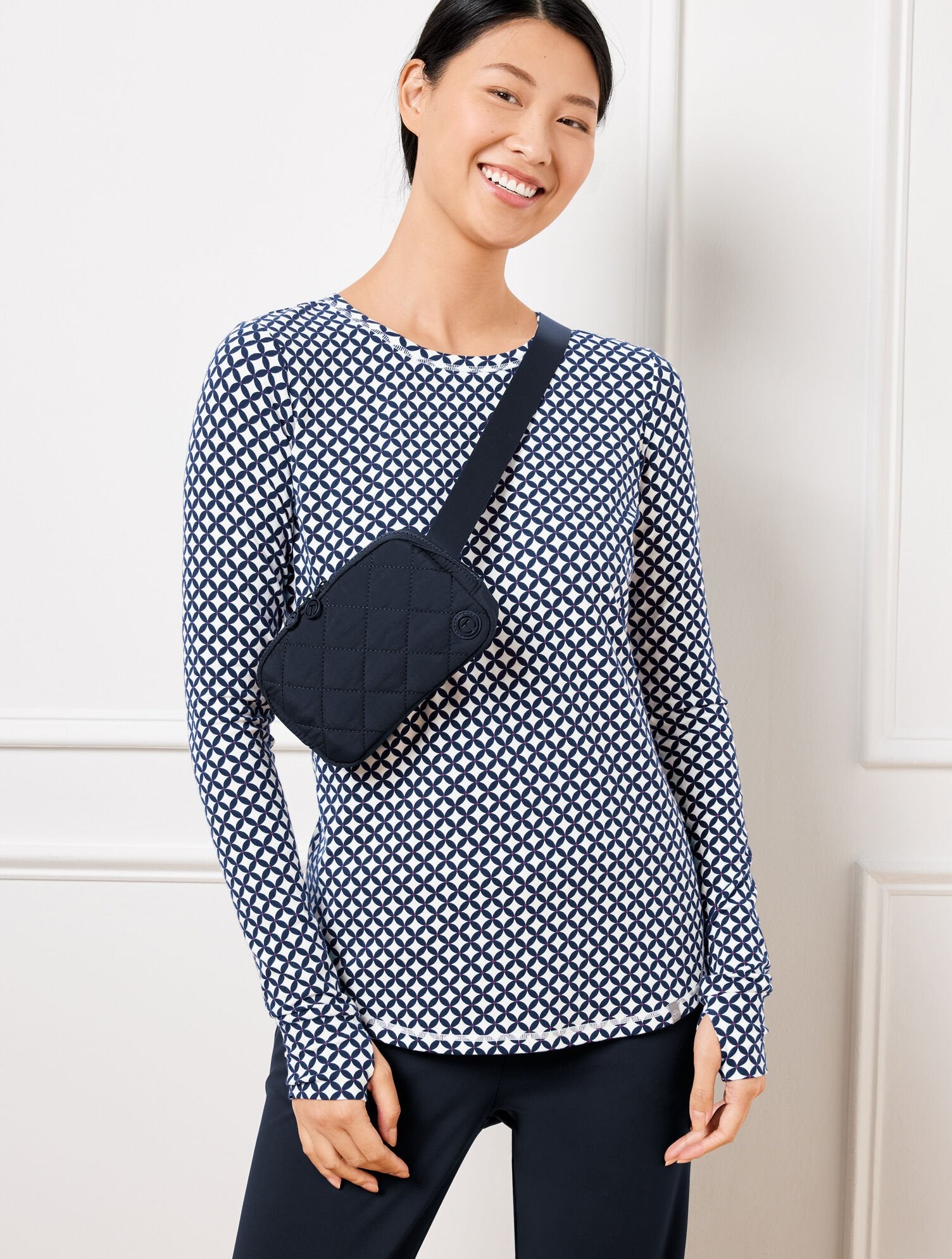 T BY TALBOTS QUILTED NYLON BELT BAG | Talbots US
