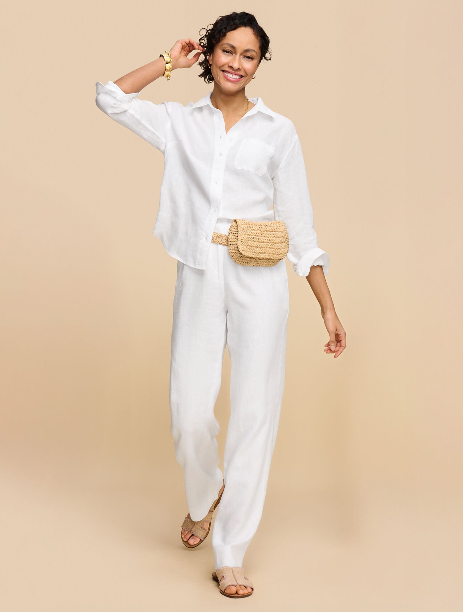 HAT ATTACK STRAW BELT BAG | Talbots US