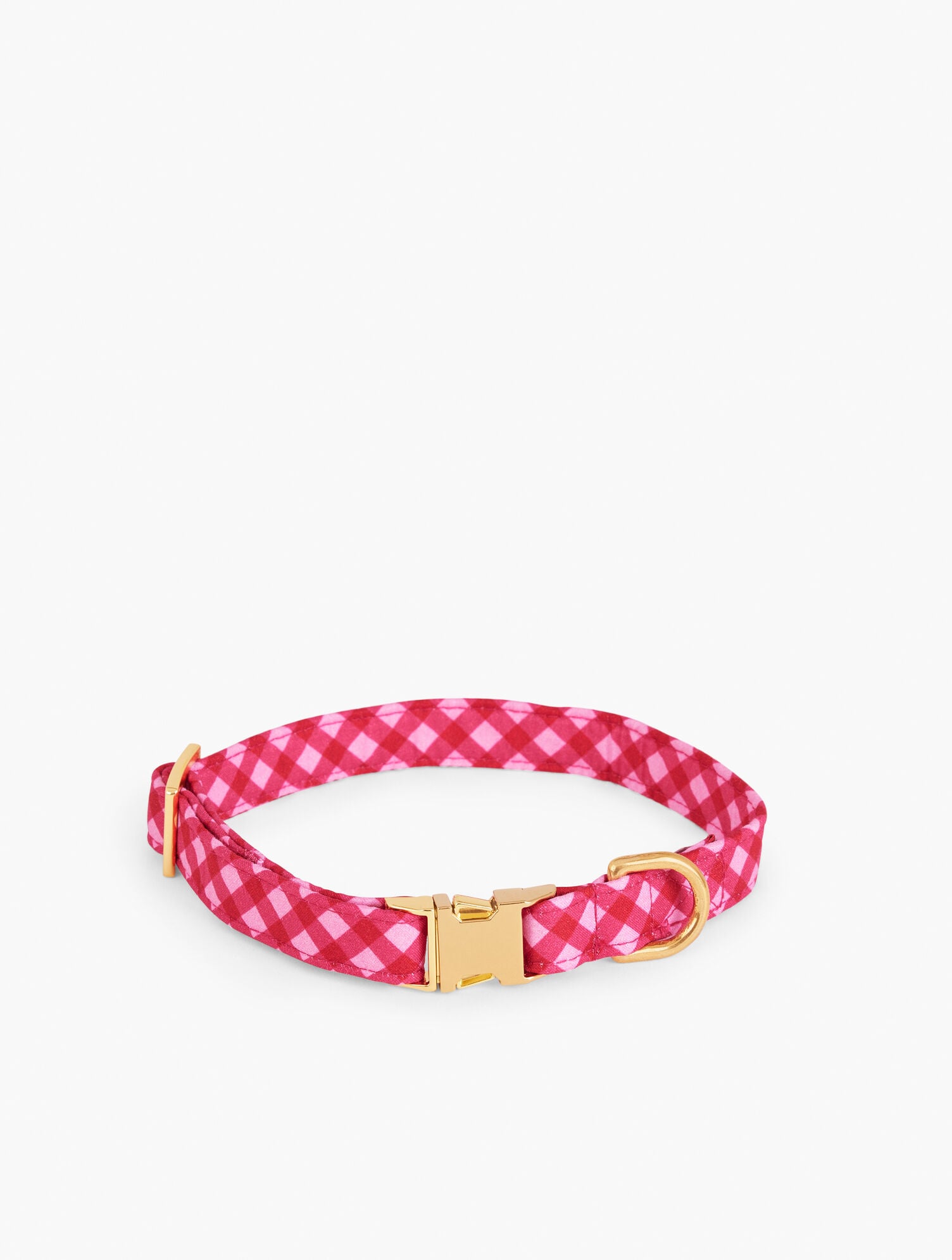THE FOGGY DOG RASPBERRY PLAID DOG COLLAR | Talbots sale