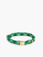 THE FOGGY DOG EMERALD PLAID DOG COLLAR | Talbots sale