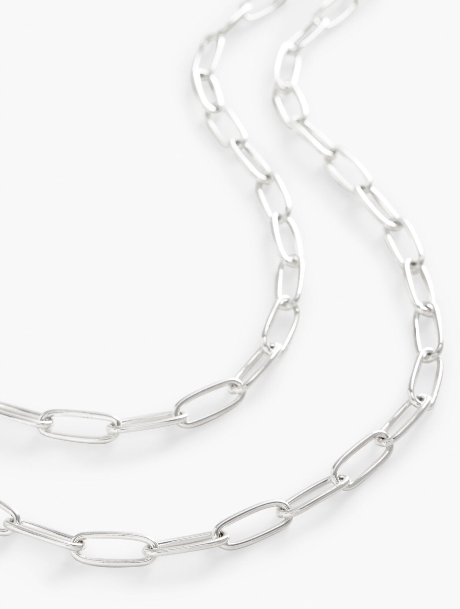 LAYERED PAPERCLIP LINK NECKLACE | Talbots sale