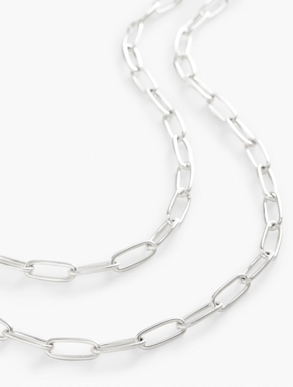 LAYERED PAPERCLIP LINK NECKLACE | Talbots sale