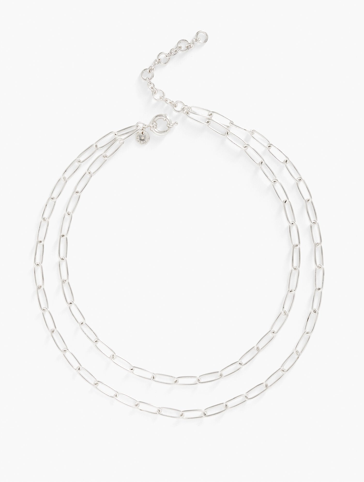 LAYERED PAPERCLIP LINK NECKLACE | Talbots sale