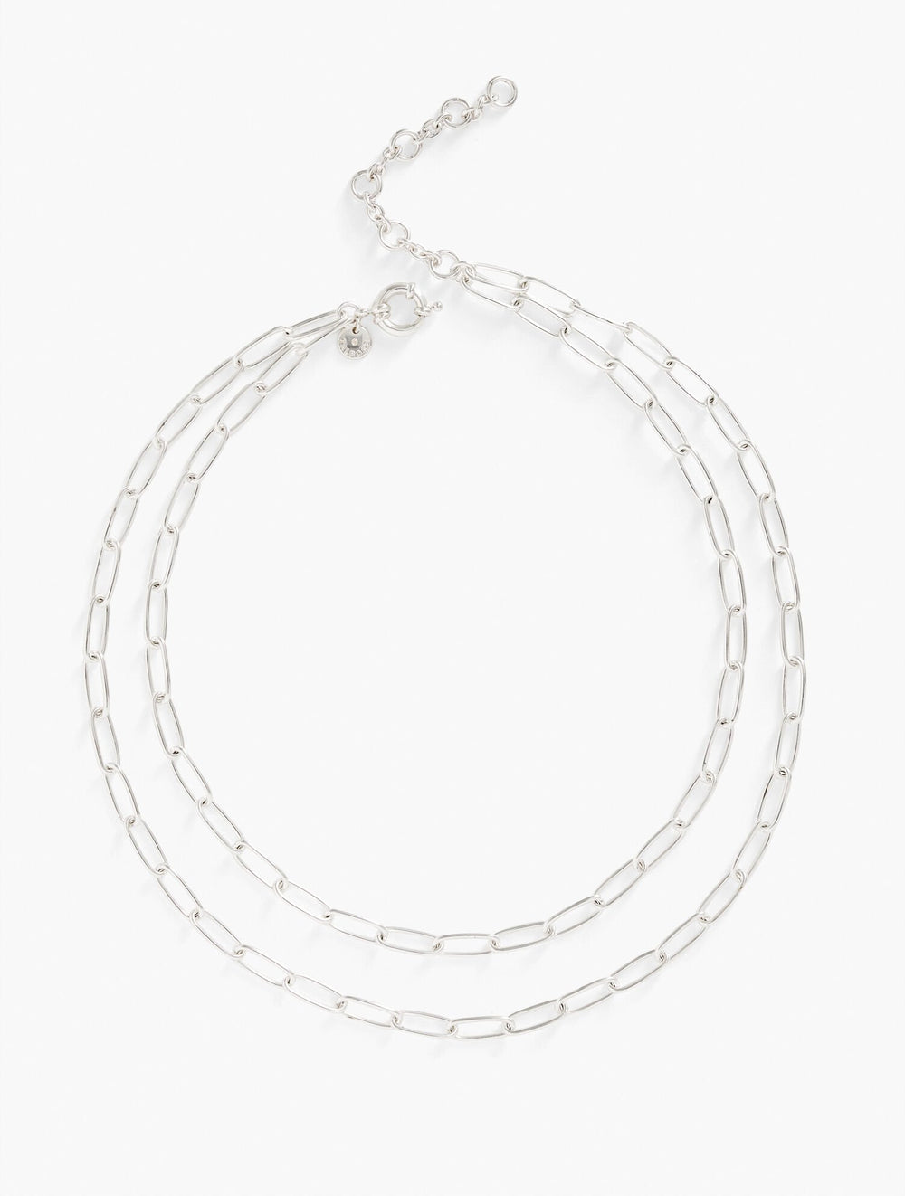 LAYERED PAPERCLIP LINK NECKLACE | Talbots sale